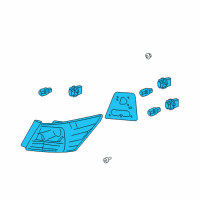 OEM 2009 Honda Accord Taillight Assy., L. Diagram - 33550-TA0-A01