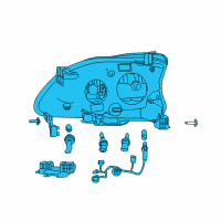 OEM Nissan Sentra Driver Side Headlight Assembly Diagram - 26060-3SG2A