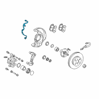 OEM 2000 Toyota Corolla Front Speed Sensor Diagram - 89542-02030