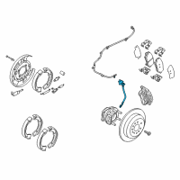 OEM Kia Borrego Brake Rear Hose, Left Diagram - 587372J000