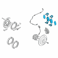 OEM Kia Borrego Pad Kit-Rear Disc Brake Diagram - 583022JA00