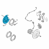 OEM 2009 Kia Borrego Rear Brake Back Plate Assembly, Right Diagram - 582522J000