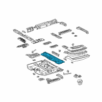 OEM 2008 Lexus RX350 Pan, Center Floor, Front Diagram - 58212-0E900