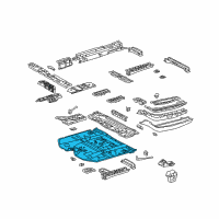 OEM 2008 Lexus RX350 Pan, Front Floor Diagram - 58111-48907