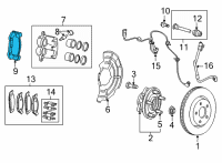 OEM 2021 Jeep Grand Cherokee L DISC BRAKE CALIPER Diagram - 68531131AA