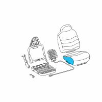 OEM Ford Excursion Seat Cushion Pad Diagram - 2C3Z78632A22AA