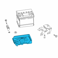 OEM Mercury Battery Tray Diagram - 9E5Z-10732-A