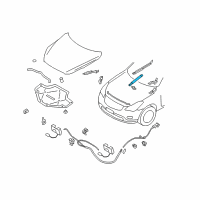 OEM Infiniti FX37 Stay Assy-Hood Diagram - 65470-1CA0A