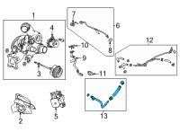 OEM Buick Water Feed Tube Diagram - 55509610