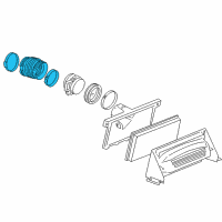 OEM 2003 Chevrolet SSR Duct Asm-Air Cleaner Outlet Intermediate (W/ Mass Airflo Diagram - 15106523