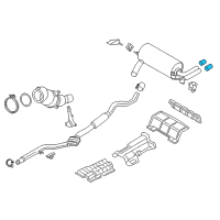 OEM 2020 BMW 230i Tailpipe Trim, Chrome Diagram - 18-30-7-610-634