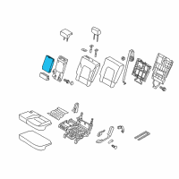 OEM 2014 Kia Sorento Rear Seat Back Armrest Assembly Diagram - 899001U720CA4