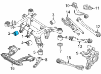 OEM 2020 BMW X5 Rubber Mounting Front Diagram - 33-31-6-860-421