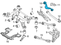 OEM 2022 BMW M550i xDrive Bottom Rubber Mount Wishbone, Right Diagram - 33-32-6-883-340