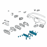 OEM Honda Accord Control Assy., Auto Air Conditioner *NH167L* (GRAPHITE BLACK) Diagram - 79600-S84-A51ZA