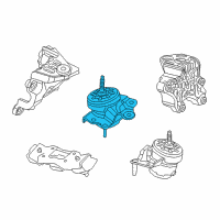 OEM 2022 Jeep Wrangler Engine Mount Diagram - 68271527AC