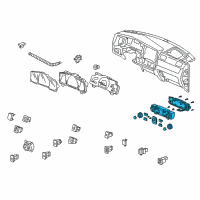 OEM 2011 Honda Ridgeline Control Assy., Manual Air Conditioner *NH607L* (DARK GRAY) Diagram - 79600-SJC-A04ZB