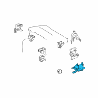 OEM 2011 Toyota Matrix Side Mount Bracket Diagram - 12325-0T080