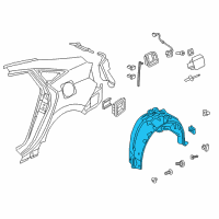 OEM 2018 Honda Civic Fender L, RR Inn Diagram - 74592-TBA-A00