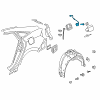 OEM 2018 Honda Civic Actuator Assy., Fuel Lid Diagram - 74700-TBA-A02