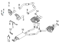 OEM Lincoln Catalytic Converter Stud Diagram - -W719698-S900