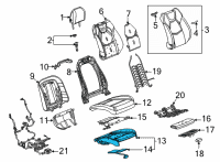 OEM 2022 Cadillac CT4 Seat Cushion Pad Diagram - 84950195