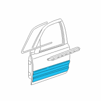 OEM Mercury Grand Marquis Body Side Molding Diagram - 5W3Z-5420878-BPTM