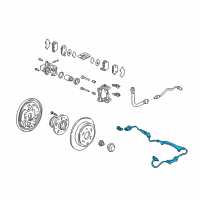OEM 2002 Honda Odyssey Sensor Assembly, Left Rear Diagram - 57475-S0X-A51