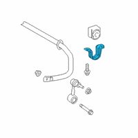 OEM Toyota Prius Prime Stabilizer Bar Bracket Diagram - 48832-47020