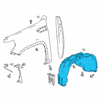 OEM 2019 GMC Sierra 1500 Fender Liner Diagram - 84533749