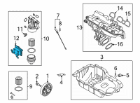 OEM 2022 Hyundai Elantra Cooler Assembly-Eng Oil Diagram - 26410-2M800