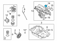 OEM 2021 Hyundai Elantra Gasket-Intake Manifold Diagram - 28411-2M100