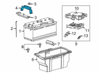 OEM 2021 Ram ProMaster 3500 Bracket-Battery Hold Down Diagram - 68134585AA