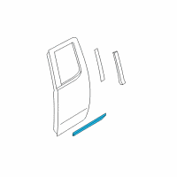 OEM 2008 Nissan Titan MOULDING Set-Side Rear Door, LH Diagram - 80871-7S280