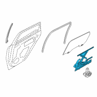 OEM 2010 Infiniti FX35 Door Window Regulator Assembly, Right Diagram - 82720-1MA0B