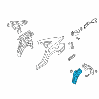 OEM 2017 Hyundai Azera Rear Wheel Front Piece Guard, Left Diagram - 86823-3V001