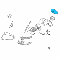 OEM 2019 BMW Z4 MIRROR GLAS HEATED PLANE LEF Diagram - 51-16-8-492-913