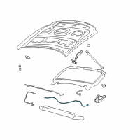 OEM Lincoln Release Cable Diagram - 4L3Z-16916-AAA