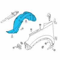 OEM 2015 Ford Explorer Fender Liner Diagram - BB5Z-16103-E