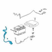 OEM 2008 GMC Acadia Positive Cable Diagram - 25854801