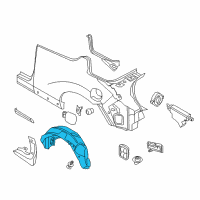 OEM Nissan Murano Protector-Rear Wheel House, RH Diagram - 76748-1GR0A