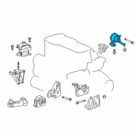 OEM Scion Rear Mount Diagram - 12371-36040