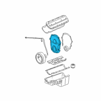 OEM Chevrolet Silverado Cover Asm-Engine Front (W/ Crankshaft Front Oil Sea Diagram - 12589846