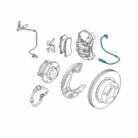 OEM BMW 135i Clip, Brake-Pad Sensor Diagram - 34-35-6-779-356