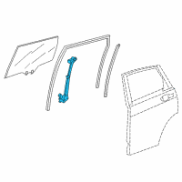 OEM 2020 Honda CR-V Regulator Assembly, Right Rear Door Power Diagram - 72710-TLA-A11