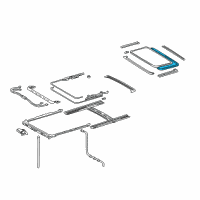 OEM 1999 Lexus LX470 Weatherstrip, Sliding Roof Diagram - 63251-52020