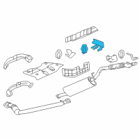 OEM 2005 Pontiac Montana Bracket Asm-Exhaust Resonator Front Hanger Diagram - 10433163