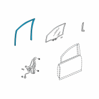 OEM Honda Fit Channel, Left Front Door Run Diagram - 72275-SAA-023