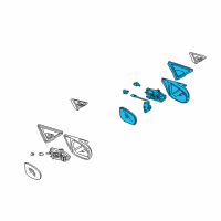 OEM 1998 Honda Civic Mirror Assembly, Passenger Side Door (R.C.) Diagram - 76200-S01-A15