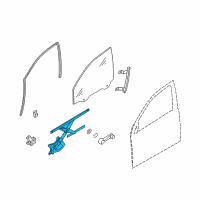 OEM 2007 Chevrolet Aveo Window Regulator Diagram - 42490251